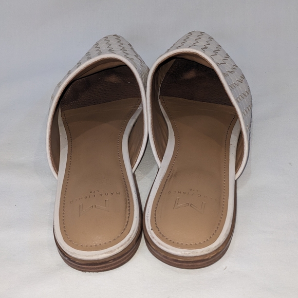Marc Fischer ML Garren White Leather Mules Size 6 - Picture 6 of 10